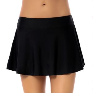 🇲🇾STOCK KL Plus Size Swim Short Lady Women Bikini Quick Dry Medium Waist Conservative Suits Swimwear Trunk Skirt With Short Safety Pant