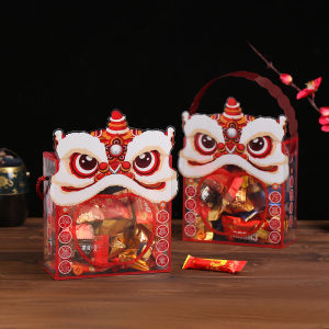 Transparent Gift Box New Year New Years Day Hundred Days Present Packaging Box Spring Festival Handheld Empty Box Candy Snack Toy