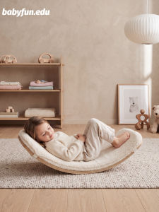babyfun.edu | Curved Wooden Balance Board for Fitness Sensory Training and Photography