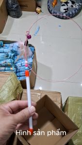 Đồ chơi mèo cần câu mèo dây thép lông vũ giảm stress cho mèo - Nuôi Pet Shop