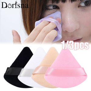 Dorisna 1/3Pcs Triangle Velvet Powder Puff Make Up Sponges for Eyes Face Contouring Shadow Seal Cosmetic Foundation Makeup Tool Beauty Puff