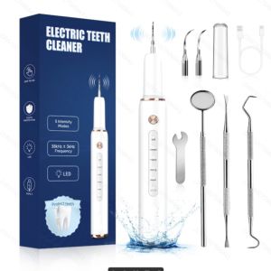 Electric Ultrasonic Dental Scaler with Oral Mirror Scaling Picks for Effective Stain Removal Surface Cleaning Gum Care Tools