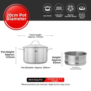 Stainless Steel Steam Pot Set