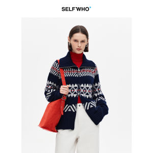 Fair Isle Style Turtleneck Knitwear