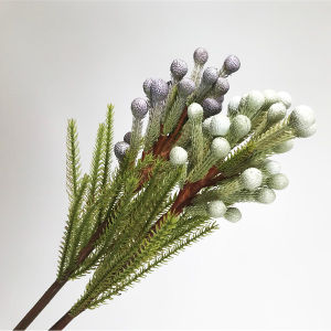 Trang Trí Hoa Giả Bruna Coral Fruit Soft Decorative Silk Flower Artificial Fruit Sand Alga Pine Branch Floral Material Dried Fruit Floral Arrangement