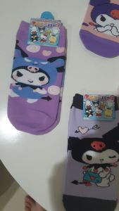 KAUS KAKI  KAOS KAKI SANRIO KUROMI LUCU ANAK-ANAK DAN REMAJA MODEL MATA KAKI