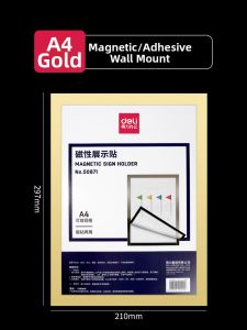 deli | Transparent Sealed Hanging Protection Cover For A3 A4 Docs Magnetic Cards