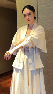 Beige Drini Jacquard Skirt
