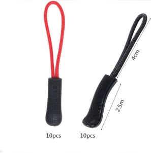 20pcs Zipper Pulls Replacement Zip Cord Puller Slider For Jacket Backpack Repair