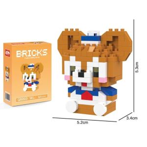 mainan bricks susun model carton