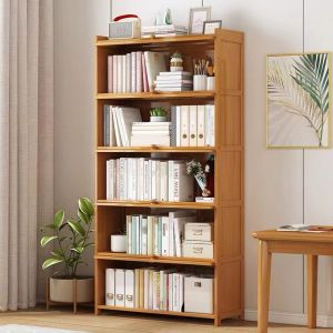 5/6 Layer Book Shelf Organizer Wooden Bookcase with Door Book Cabinet Cabinet Bookshelf Book Rack Acrylic Glass Door