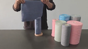 Microfiber Cleaning Cloth Roll Tear Away Reusable Washable Kitchen Towel Lint-Free Super Absorbent Household Cleaning Wipes