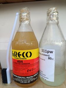 Greco Super power adhesive 405 320ml+ Primer 80 ml for Reglue Shoes