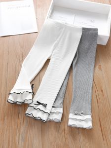 Quần Dài Cotton Co Giãn Mỏng Mùa Hè Cho Bé Gái Quần Dài Chống Muỗi Cho Trẻ Em Quần Dài Cotton Mỏng Màu Trắng Cho Bé Gái