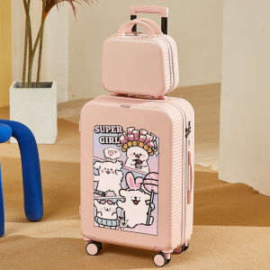 Multifunctional Large Capacity Travel Suitcase Cartoon Design Womens Fashionable Mens Pullman Carry-On Password Box