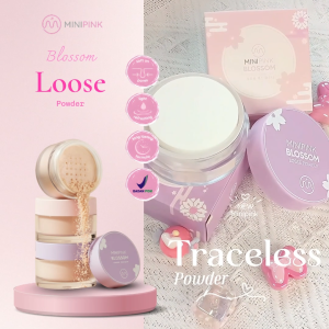 MINIPINK Blossom Loose Powder Bedak Matte Setting Powder 2 Warna Kontrol Minyak Tahan Lama MP067