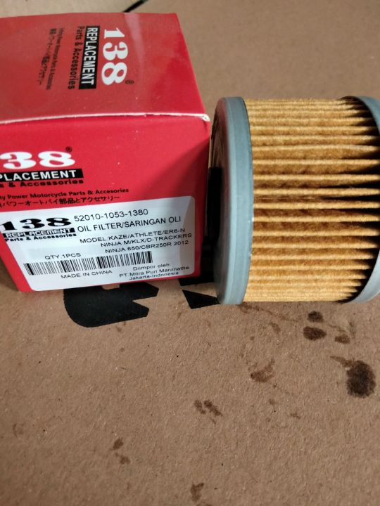 Filter Oli Kaze Athlete ER6 N Ninja KLX D Tracker Ninja 650 CBR 250R ...