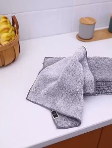 ชุดผ้าเช็ดไมโครไฟเบอร์พรีเมียม ผ้าไมโครไฟเบอร์สีครีม ดีไซน์เรียบหรู สำหรับห้องครัว #พร้อมส่ง