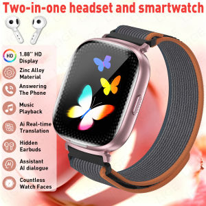 LIGE | Đồng Hồ Thông Minh LIGE Với Tai Nghe TWS Màn Hình 1.88 Inch Tai Nghe Không Dây Kép Trợ Lý Ảo AI Chức Năng Theo Dõi Sức Khỏe Theo Dõi Thể Dục Chức Năng Gọi Điện Dành Cho Người Lớn Nam Nữ.