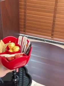 ZUNMOS | Red Decorative Snack Fruit Plate