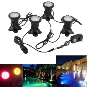Waterproof RGB LED Flood Light Underwater Fountain Pool Pond Aquarium Spotlight Bulb Lamp Outdoor Garden