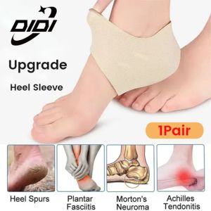 DIDI 1Pair Silicone Heel Protectors Gel Heel Cups Heel Sleeves for Relieve Heel Pain Dry Cracked from Plantar Fasciitis Heel