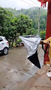 Back-type Tea-picking Umbrella Carry Parasol Ultra-light Head Hat Umbrella Outdoor Sunscreen Double-layer Vinyl Creative