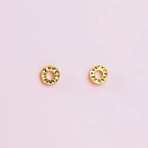 Chow Sang Sang 周生生 999 24K Pure Gold Dainty Stud Earrings for Women 94535E