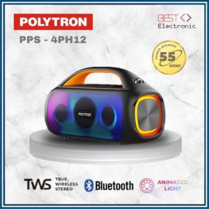 SPEAKER AKTIF PARTY POLYTRON PPS 4PH12 PPS4PH12 PPS-4PH12 BLUETOOTH TWS