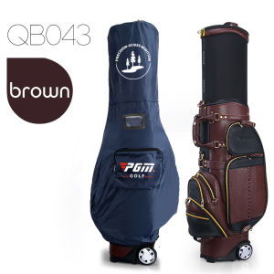 PGM GOLF | Expandable Genuine Leather Golf Travel Bag