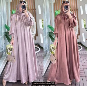 [ TERBARU ] GAMIS VANYA SET Hijab/Fashion Wanita Kekinian/Style Modern Gamis Muslimah Baru/Lengan Balon/Free Akrilik