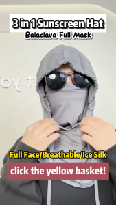 Men Women Face Mask Sun/UV Protection Breathable Long Neck Covers for Cycling Motorcycle Fishing Hooded Sun hat mask