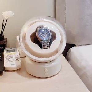 ZOEJOE Single Slot 2 Slots Watch Winder Quiet Motor Transparent Cover Storage Watch Boxes Birthday Gifts For Men Women