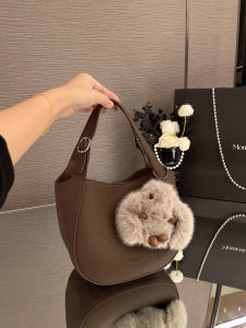 MY&FSNH | Niche Stylish Vintage Soft Leather Bucket Bag Versatile Crossbody Handbag