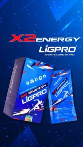 Thức uống thể thao bổ sung năng lượng Bù nước bù điện giải X2 Energy LIGPRO Hộp 10 Gói x 24g Tăng đề kháng