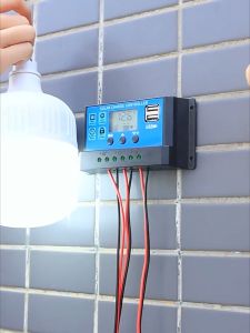 ECGSOLAX Solar Charge Controller 30A 10A 20A 60A Solar Panel 12V 24V Solar Battery Charger LCD Solar Panel solar charger controller Controller Regulator for Max PWM 50V PV Lnput RBL Lead Acid Battery With Dual USB Port