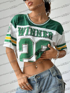 Short Vintage Talk American Mesh Quick Drying Loose Sports Basketball Street Dance Baseball Jersey Men Women T-Shirt Ins Hot Top