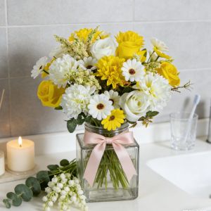 Artificial Flower Bride Bouquet Holding Rose Wreath Wedding Outdoor Garden Yard Decor Home Room office Table DIY Gift Accessory