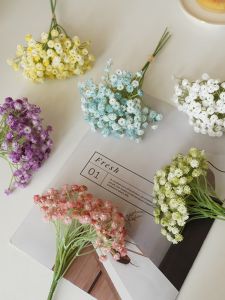 Miniature Artificial Flowers Plastic Dried Flower Bouquet Handmade Photography Simulation Decoration Starry Sky Flowers