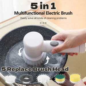 5 IN 1 Multifunctional Electric Cleaning Brush for Bathroom Washing and Kitchen Cleaning Tools