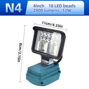 For Makita 18V Li-ion Battery LED Work Light 4/6/8 inch Flashlight Portable Emergency Flood Lamp Camping lamp