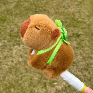 Creative Cavy Badminton Racket Plush Doll Tennis Racket Toy Gift Decorative Handle Water Vole Cartoon Stuffed Toy