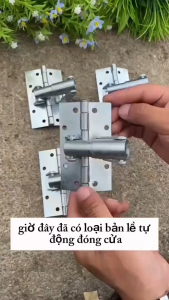 Bản Lề Tự Đóng Cửa Lò Xo 100x75mm – Bản Lề Trợ Lực Không Cần Điện Cho Cửa ≤45kg Kèm Bộ Vít