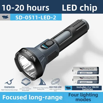 SMILING SHARK | Rechargeable Focus Beam Flashlight
