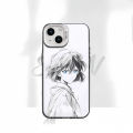2D Anime Style Mobile Phone Case Line Art Saber Violet Mountain Coolia Silver Gradient for  16 Xiaomi 14 Redmi K70 M60iQOO12 OnePlus 13T. 
