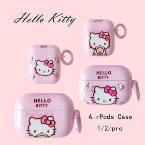 Hello Kitty Case for Airpods Pro 2 gen Silicone Cute Protective Case for Airpods 3rd Generation Soft Anime Pink Casing for Airpods 1 2 Case