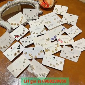 Set 6 Khuyên Tai Nữ Cá Tính - Bông Tai Nữ Phong Cách Hàn Quốc - Cam Kết Rẻ Đẹp hottren thời trang