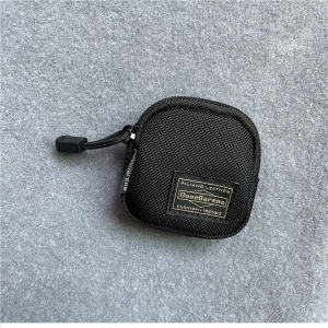 Mini Nylon Belted Wallet for Men Key Case Earphone Case Lighter Coin Zipper Bag Slingshot Bag Pure Color Oxford Fabric