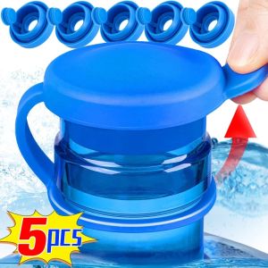 5PCS ซิลิโคนฝาขวดรั่วซึมปิดผนึกฝาถังน้ำดื่มทดแทนหมวกกับปลั๊กด้านในทนทานหนานำมาใช้ใหม่เหมาะสำหรับขวดน้ำ 55 มม. 3/5 แกลลอน