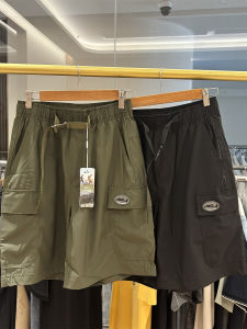 กางเกงขาสั้นทำงานกลางแจ้งสำหรับผู้ชาย กางเกงขาสั้นทรงหลวมเอวยางยืด ทรงหลวม ทรงเข้ารูป สไตล์ลำลอง สำหรับใส่ไปทำงาน